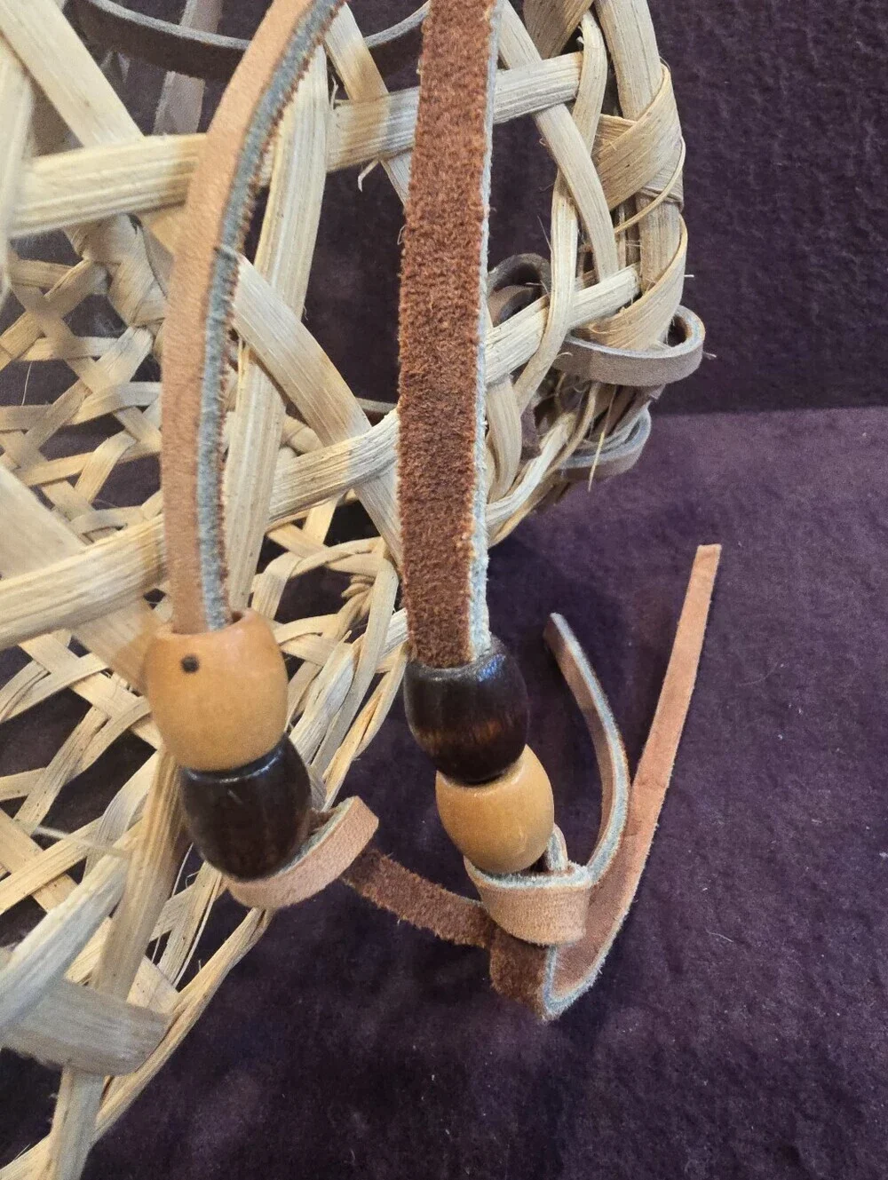 Vtg Basket Ikebana Gathering Fishing Handmade Unused